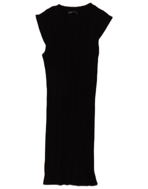 Zara ženska haljina kratkih rukava do kroja UK 4 XS crna