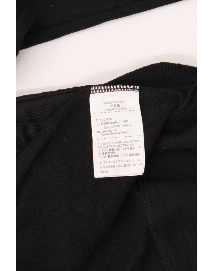 Nike Mens Dri Fit Graphic Sweatshirt Jumper XL Black Polyester