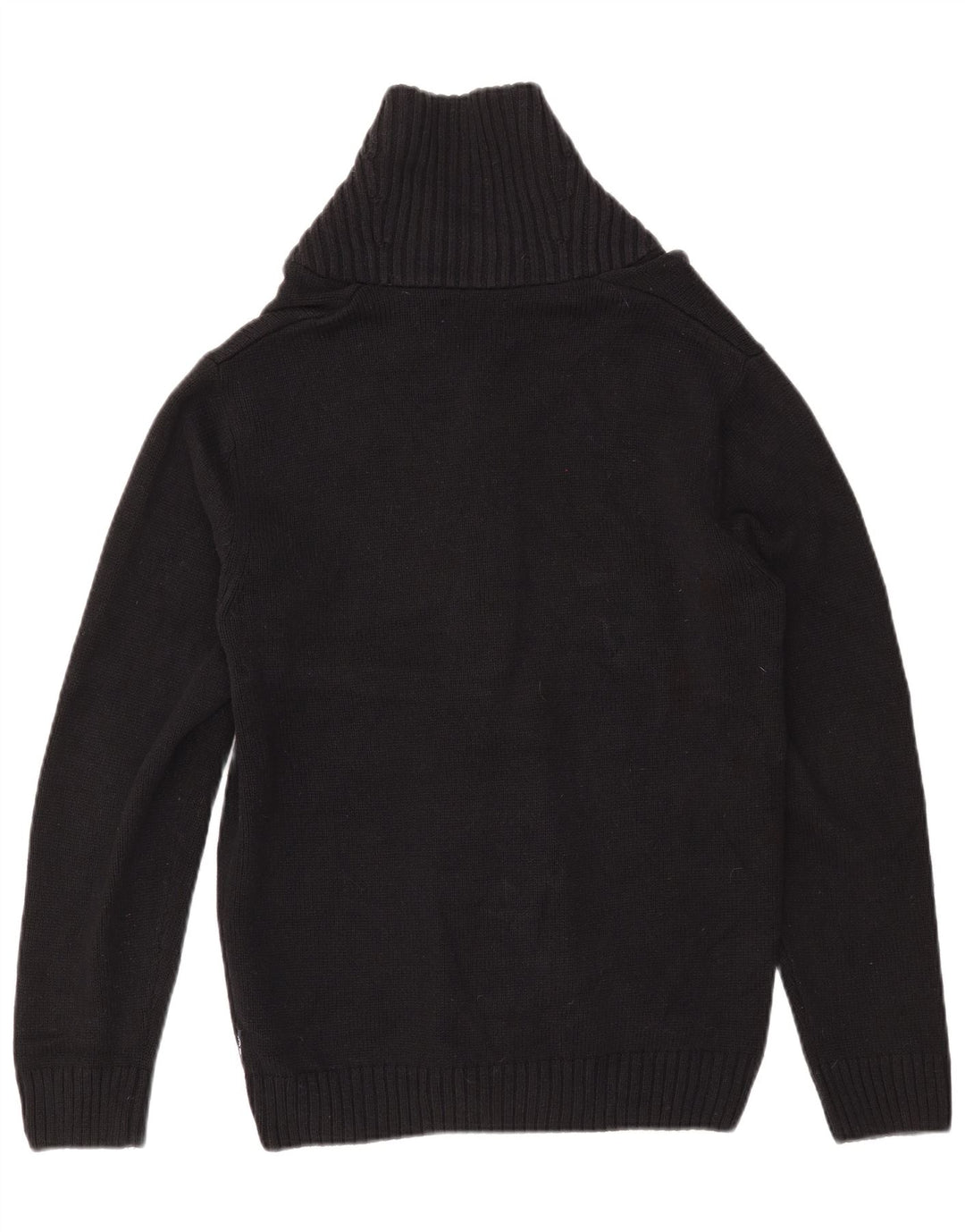 CHAPS Muški kardigan pulover mali crni Fair Isle pamuk