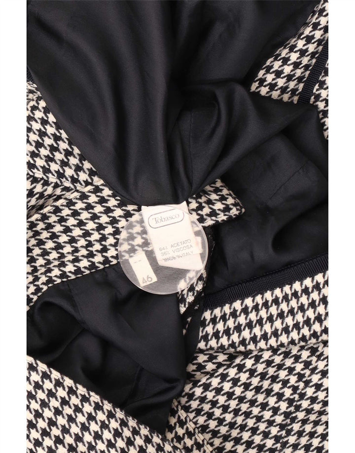 Vintage dvodijelni set ženskih suknji s 5 gumba IT 46 Large W28 crna houndstooth
