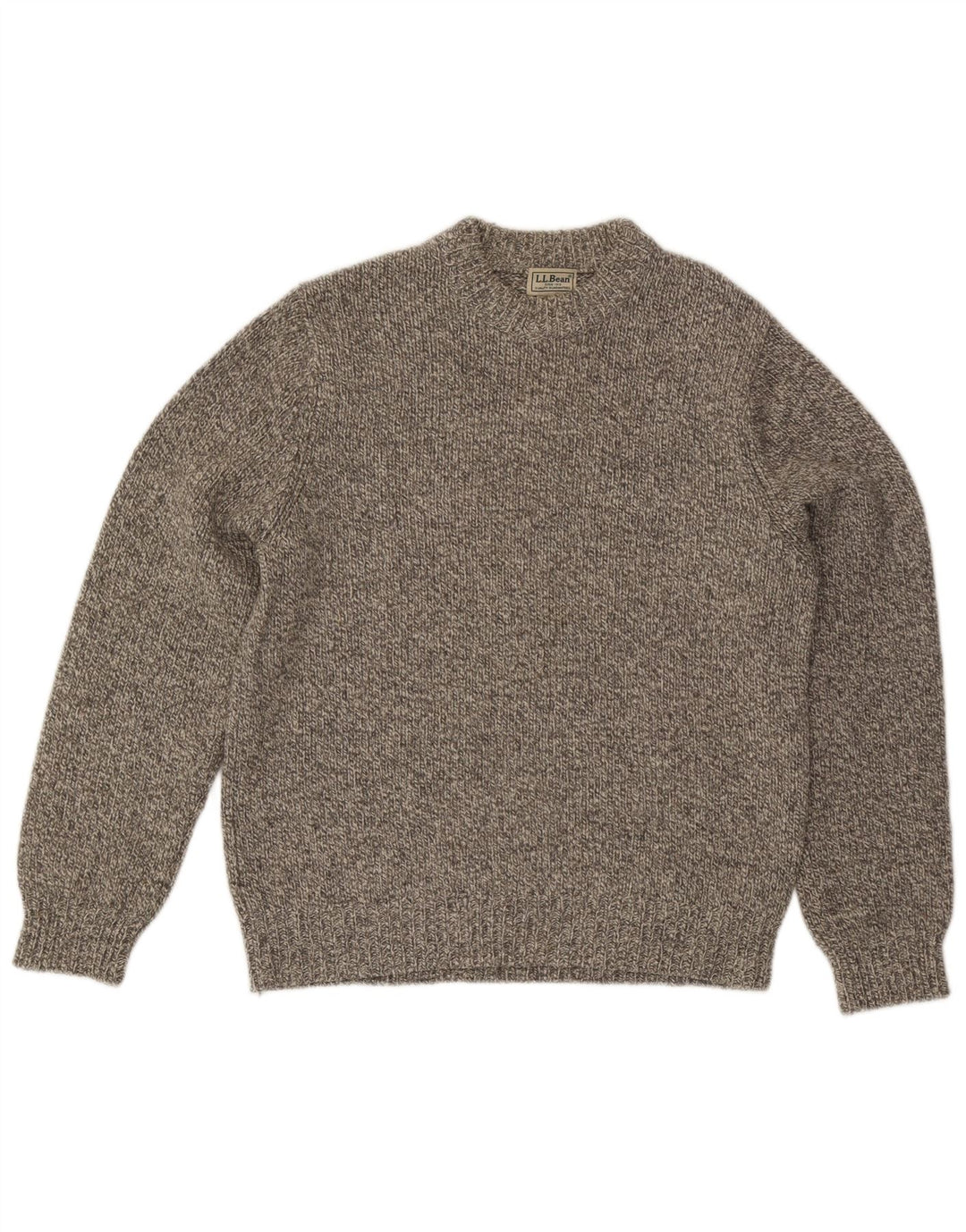 L.L.BEAN muški džemper s okruglim izrezom srednje sive vune