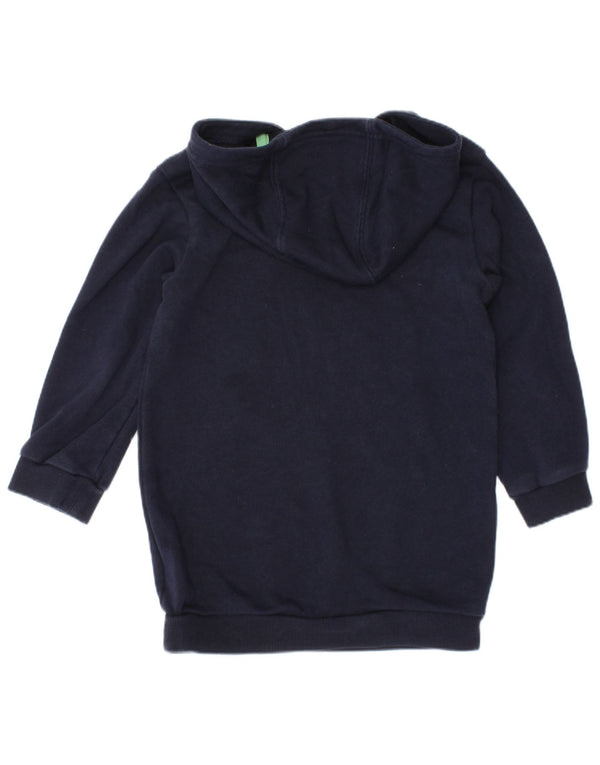 Adidas majica s kapuljačom s kapuljačom za djevojčice 18-24 mjeseca tamnoplavi pamuk