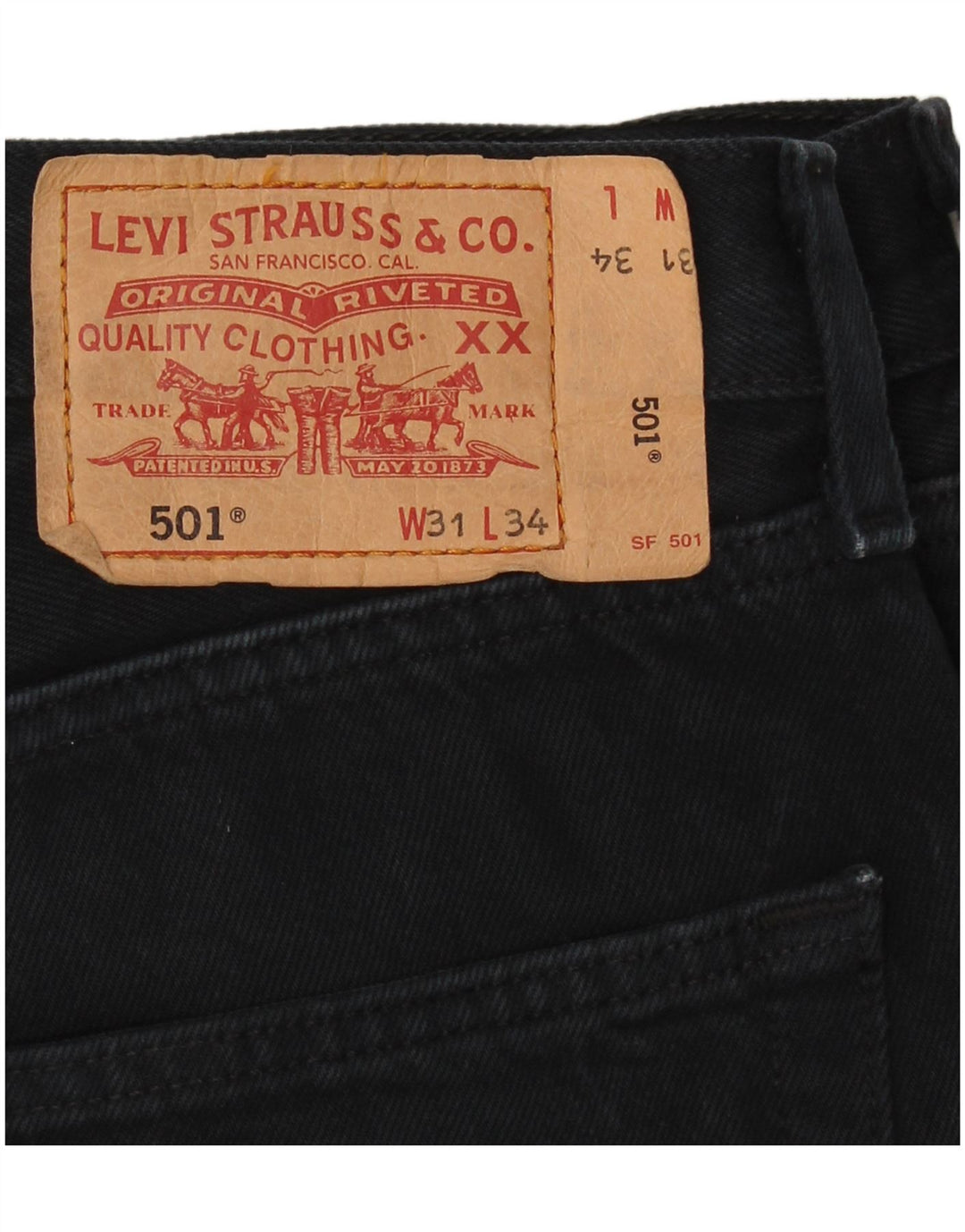 LEVI'S muške 501 ravne traperice W31 L34 tamnoplave
