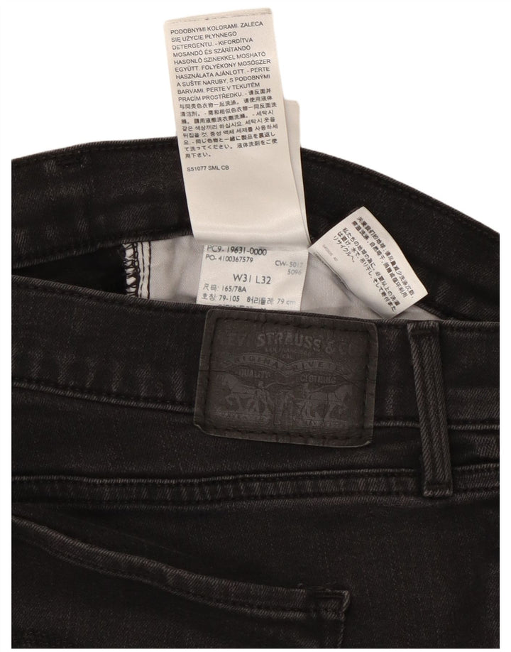 Levi's ženske ravne traperice W31 L32 crni pamuk