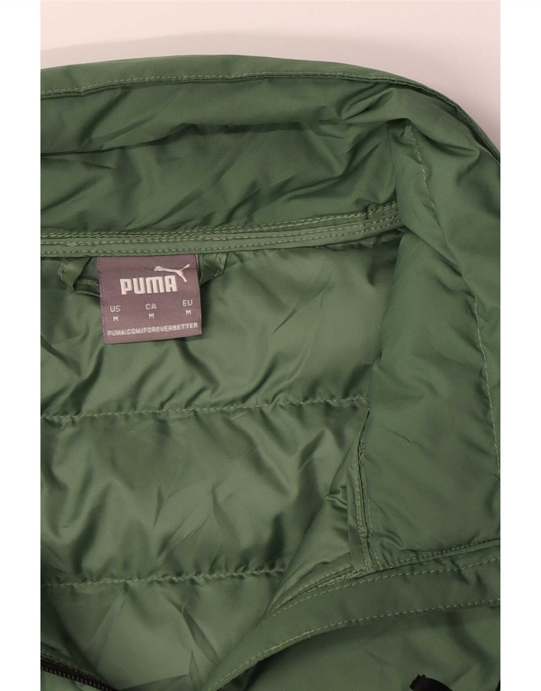 Puma muška podstavljena jakna UK 38 poliester srednje zelene boje
