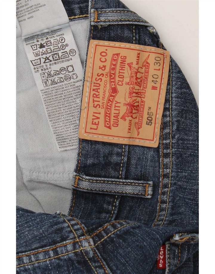 Levi's muške 505 ravne traperice W40 L30 plavi pamuk