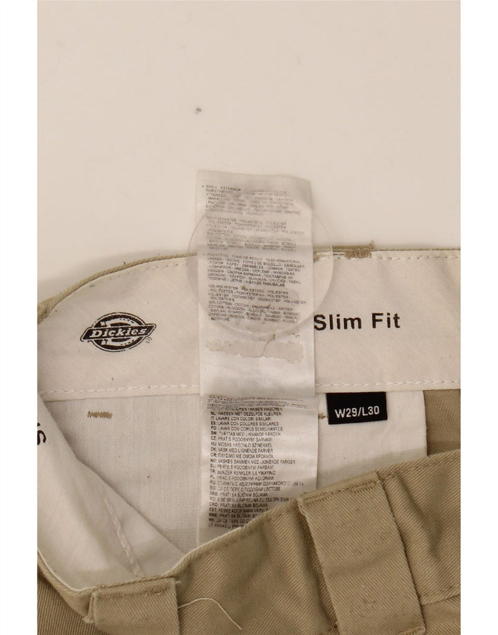 DICKIES Muške uske chino hlače W29 L30 bež poliester