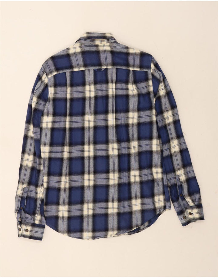 Superdry muška flanelska košulja, mala tamnoplava karirana pamuk