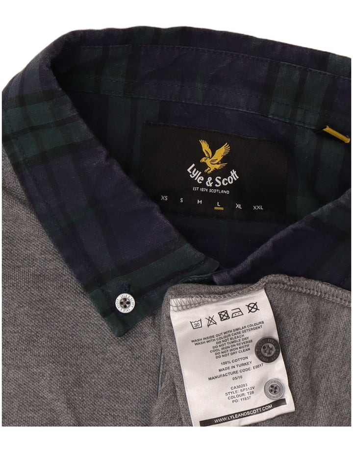 Lyle & Scott muška polo majica za ragbi veliki sivi pamuk