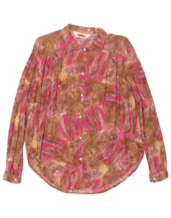 Vintage ženska košulja s apstraktnim uzorkom UK 18 XL Višebojna