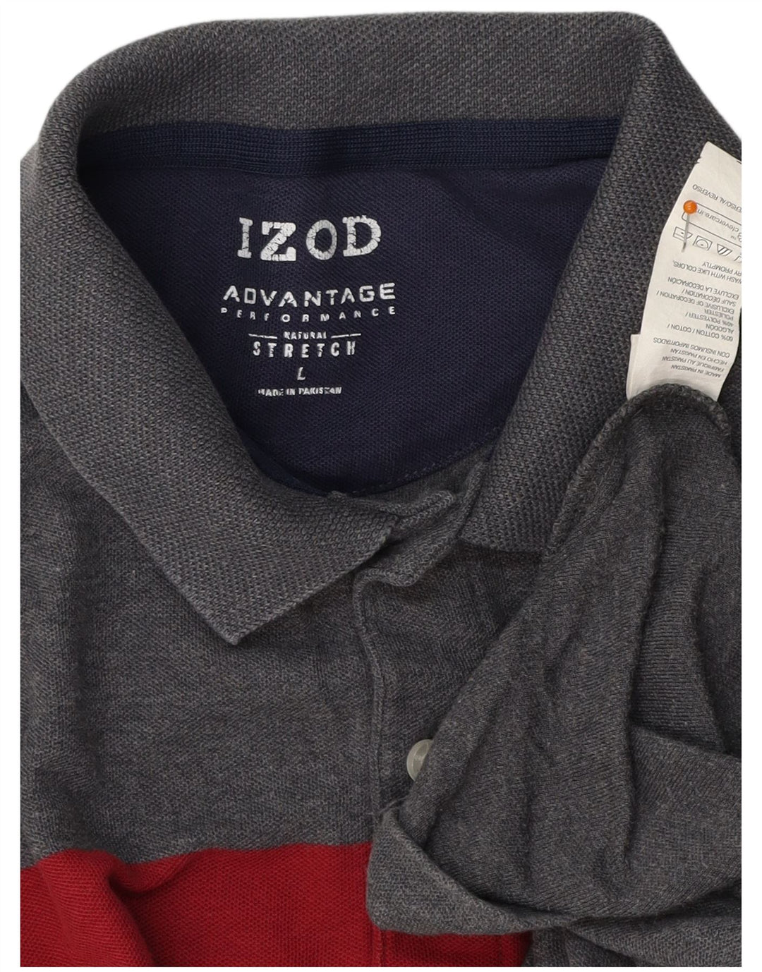 IZOD muška polo majica veliki sivi pamuk u blokovima boja