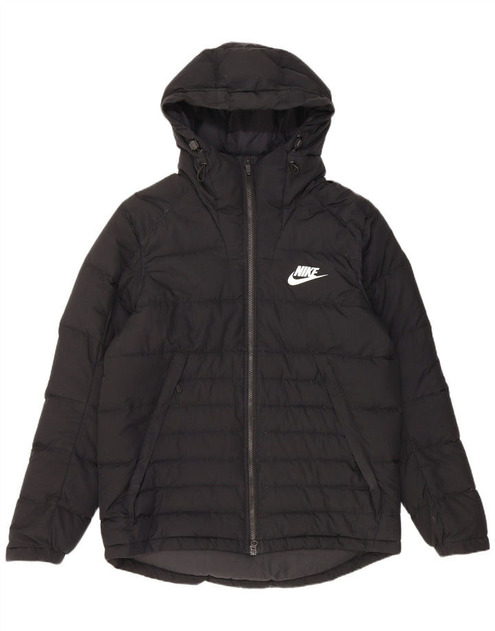 Nike muška podstavljena jakna s kapuljačom UK 40 veliki crni poliester