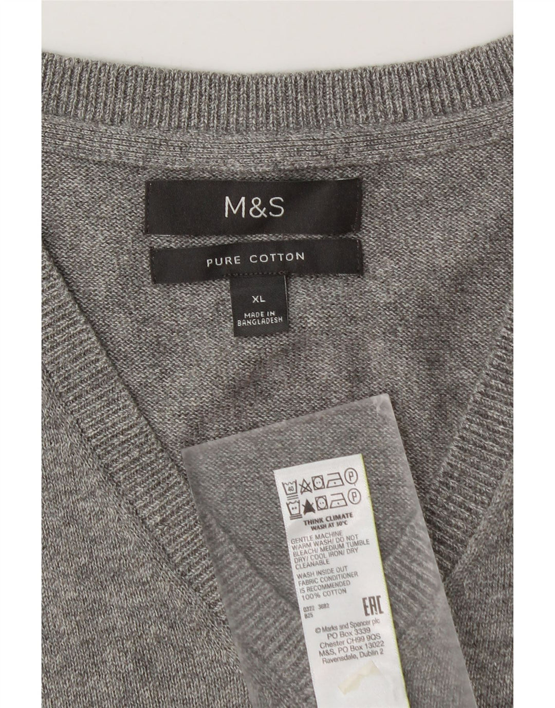 Marks & Spencer muški prsluk bez rukava XL sivi pamuk