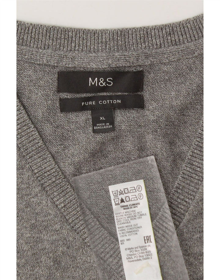 Marks & Spencer muški prsluk bez rukava XL sivi pamuk