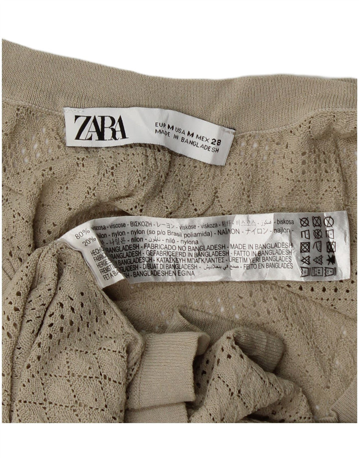 Zara ženski prozirni prsluk UK 12 srednje bež viskoza