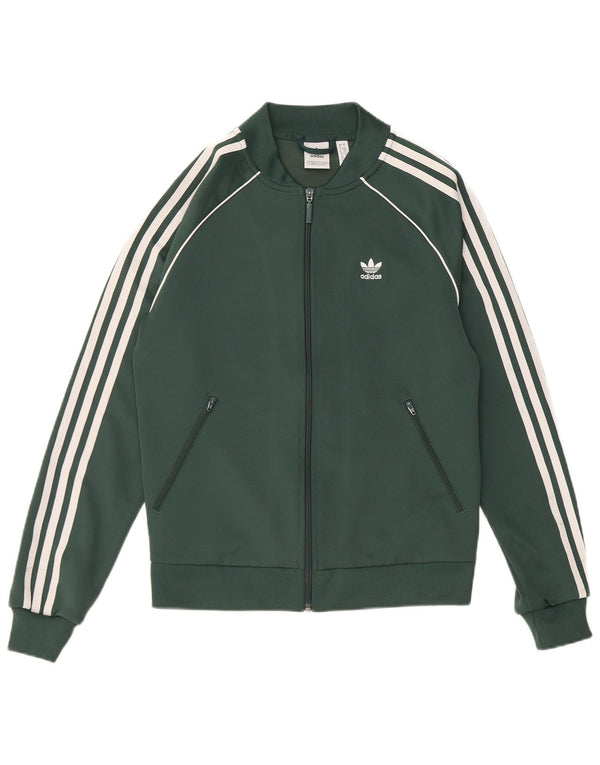 Adidas ženska gornja jakna trenirke standardnog kroja UK 10 mali zeleni poliester