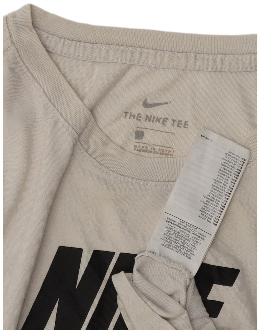 NIKE Mens Graphic T-Shirt Top Large White Cotton