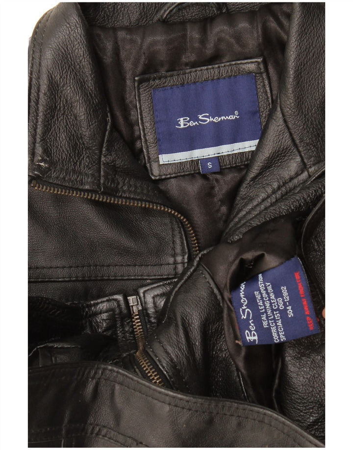 Mala crna kožna jakna Ben Sherman za dječake 9-10 godina