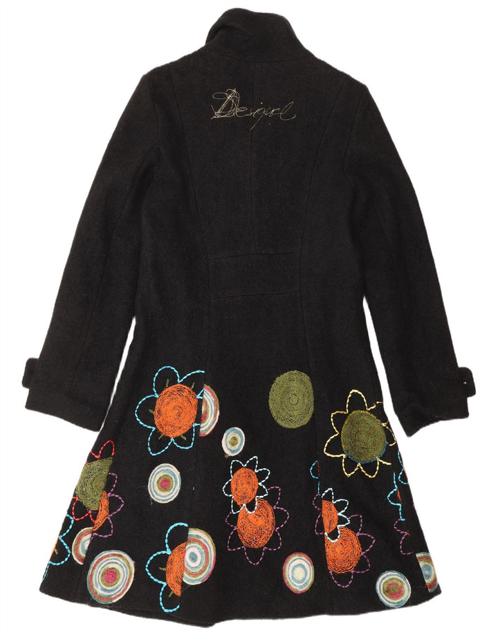 Ženski kaput Desigual Graphic UK 10 Small Black Floral