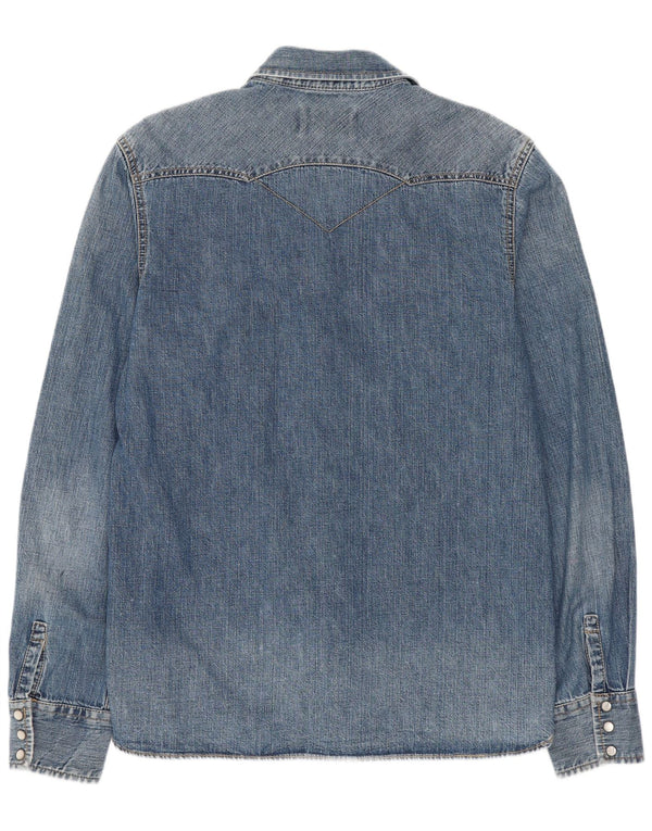 Levi's muška Western traper košulja Srednje plavi pamuk