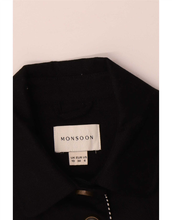 Monsoon ženska jakna sa 5 gumba UK 10 Small Black Cotton