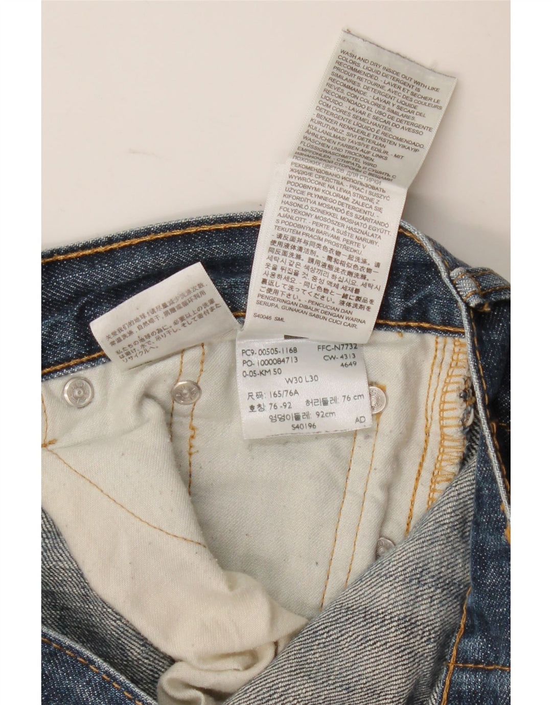 Levi's ženske ravne traperice W30 L30 tamnoplavi pamuk