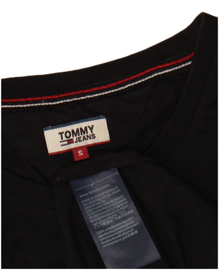 TOMMY HILFIGER Ženska majica kratkih rukava s velikim grafičkim kratkim rukavima UK 10 Mala crna