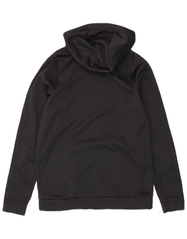 Nike Dri Fit grafički džemper s kapuljačom Srednji crni poliester