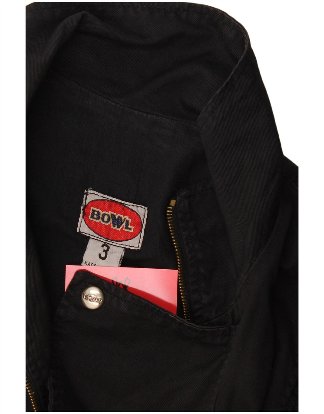 Vintage muška bomber jakna UK 40 veliki crni pamuk