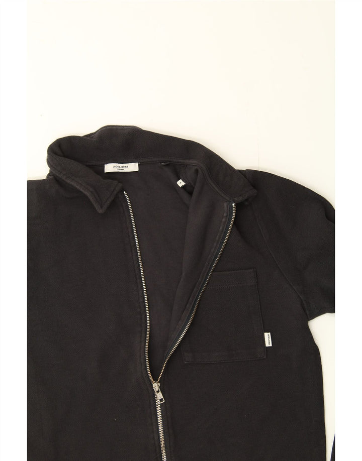 JACK & JONES Womens Tracksuit Top Jacket UK 16 Large Black Cotton Vintage Jack & Jones and Second-Hand Jack & Jones from Messina Hembry 