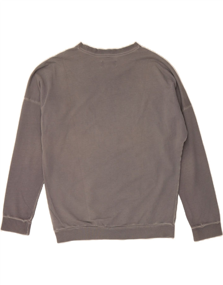 ADIDAS Womens Graphic Sweatshirt Jumper UK 12 Medium  Grey Cotton Vintage Adidas and Second-Hand Adidas from Messina Hembry 