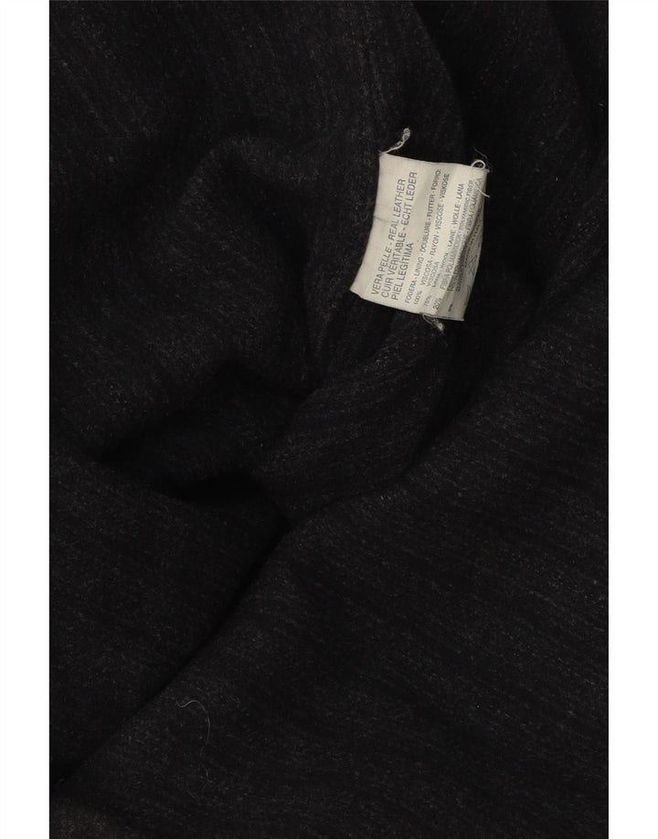 Vintage muška kožna jakna UK 42 XL crna koža