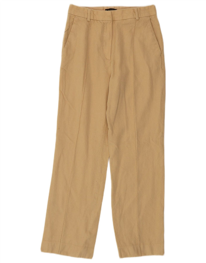 MASSIMO DUTTI Ženske ravne chino hlače EU 36 XS W26 L26 Bež vunene