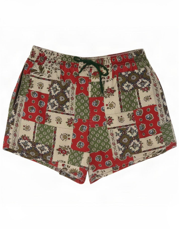 Vintage ženske kratke hlače UK 14 srednje W30 Višebojni patchwork