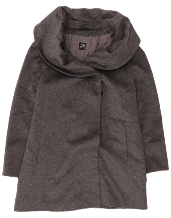 Cinzia Rocca Womens Overcoat UK 16 Large Grey Wool