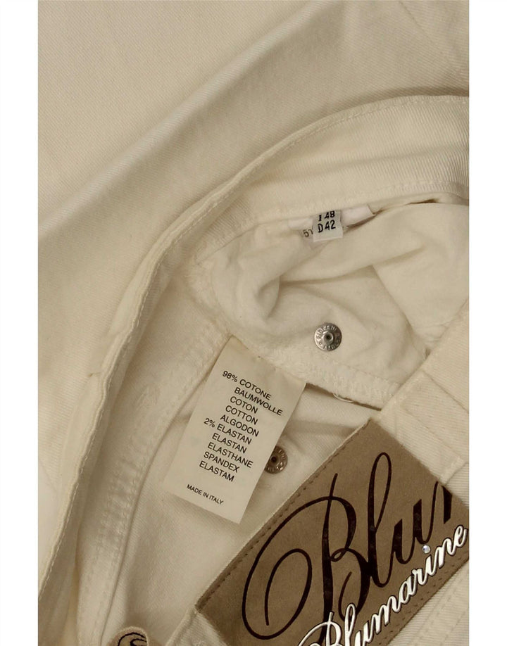 Blumarine ženske uske traperice W30 L35 bijeli pamuk