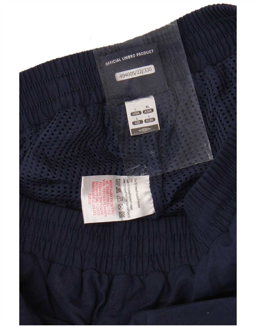 UMBRO muške trenirke s grafičkim motivima, velike hlače za trčanje, tamnoplavi poliester