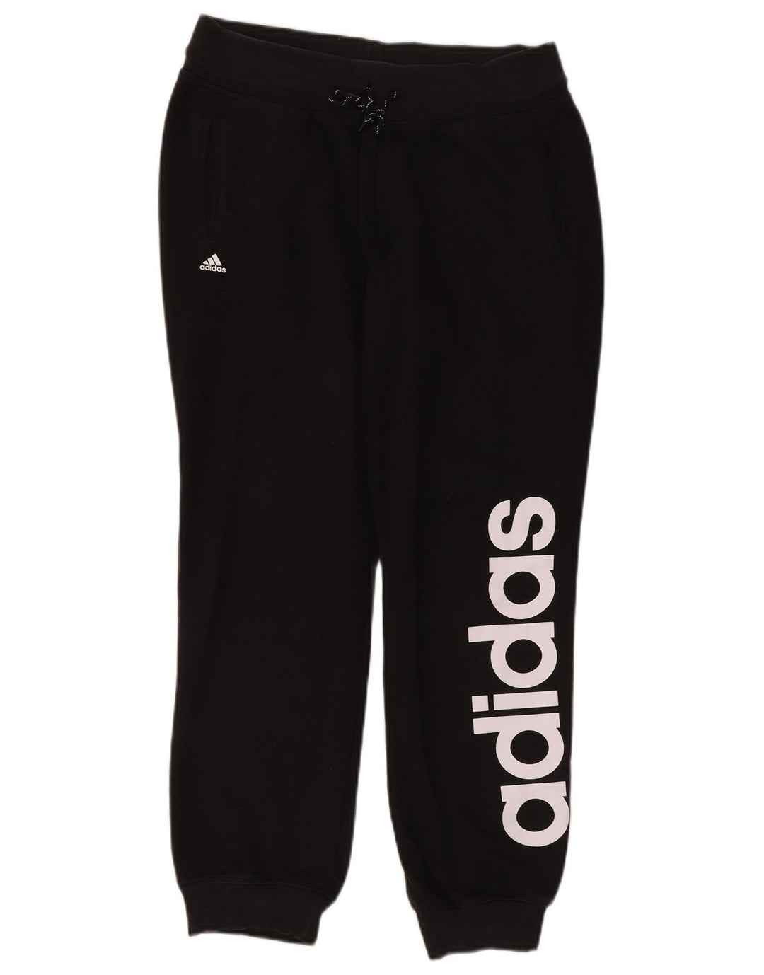 ADIDAS Ženske grafičke trenirke Hlače Joggers UK 12/14 srednje crne