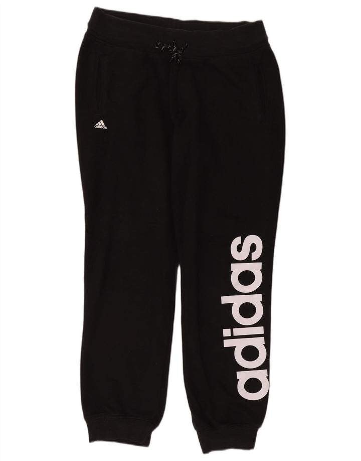 ADIDAS Ženske grafičke trenirke Hlače Joggers UK 12/14 srednje crne