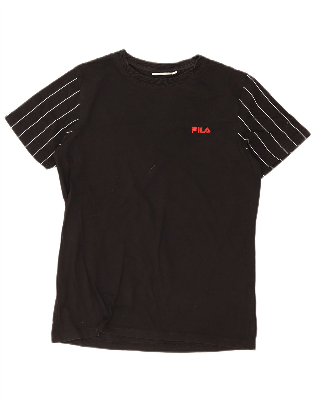 Fila majica kratkih rukava za dječake 13-14 godina crna na pruge