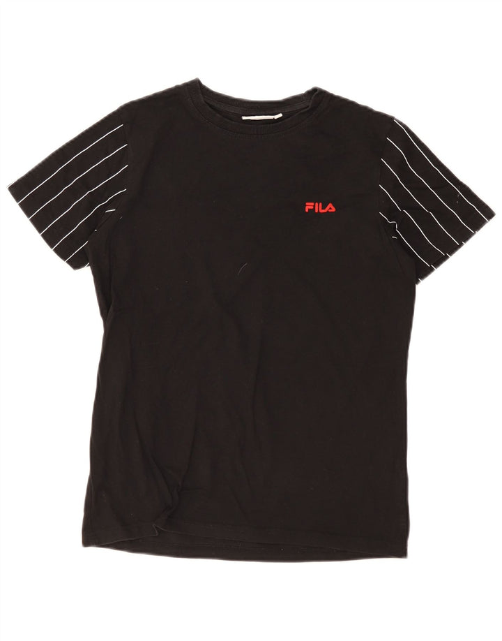 Fila majica kratkih rukava za dječake 13-14 godina crna na pruge