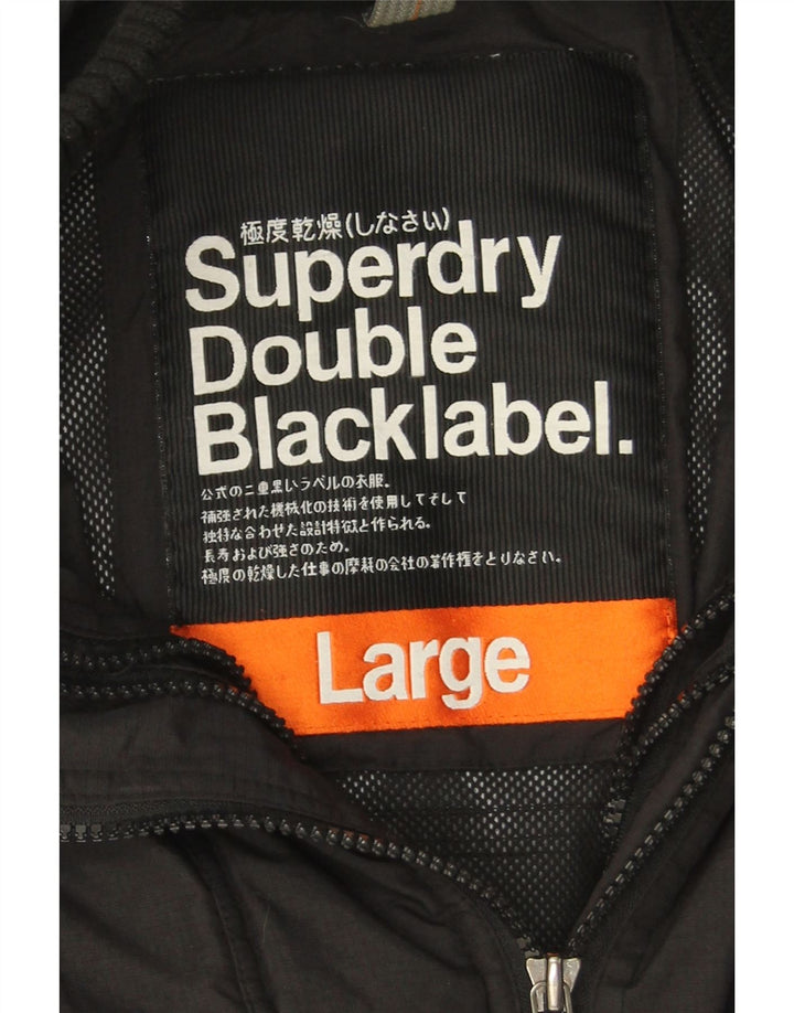 Superdry ženska bomber jakna UK 16 Veliki crni najlon