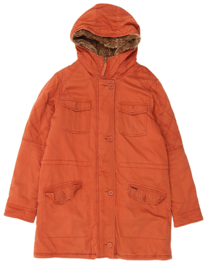 Billabong ženska parka jakna s kapuljačom UK 14 srednje narančasti pamuk