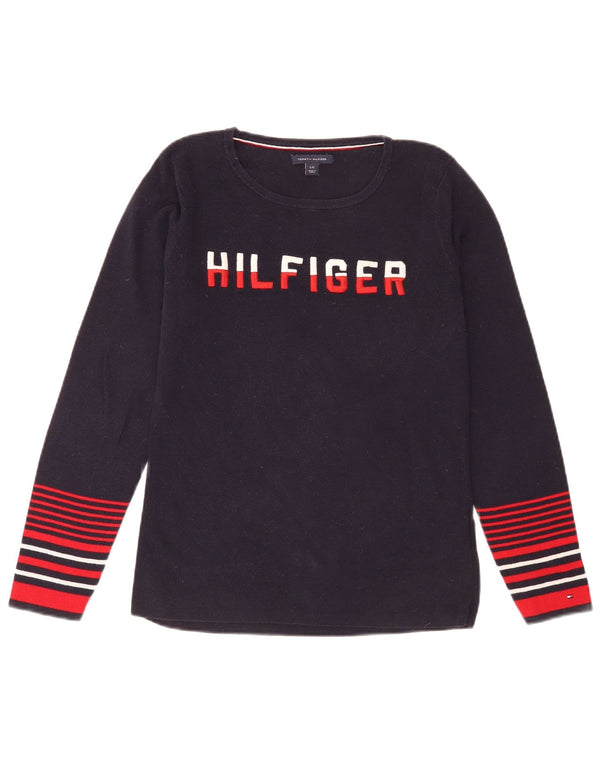 Tommy Hilfiger ženski džemper s okruglim izrezom UK 14 Veliki tamnoplavi