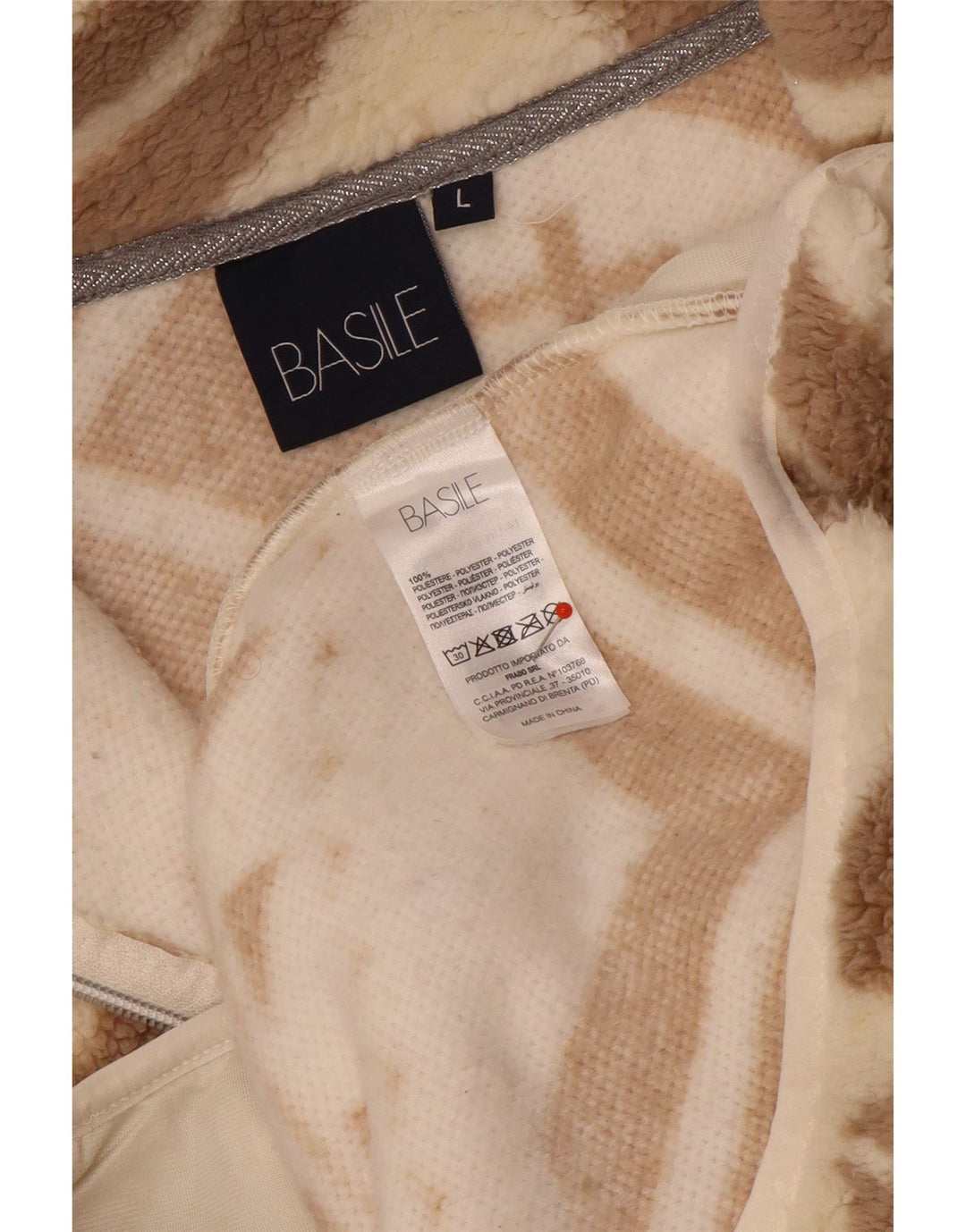 Basile ženska jakna od flisa UK 14 Large Beige Fair Isle poliester