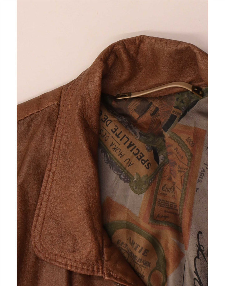 Vintage muška kožna jakna UK 40 velika smeđa
