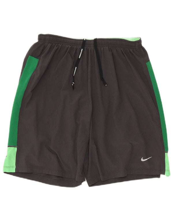 Nike Mens Regular Sport Shorts Small Grey Colourblock Poliester Sports
