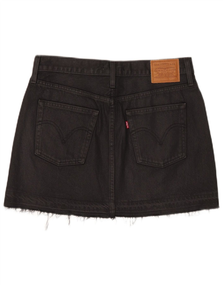 Levi's ženska mini traper suknja W27 Mala crna pamučna
