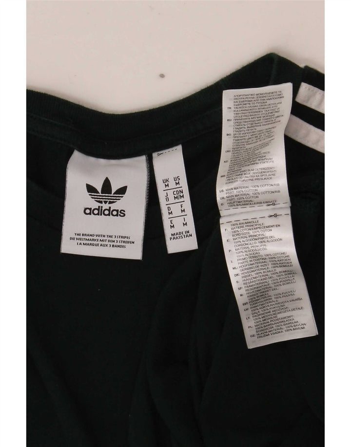 Adidas muška majica dugih rukava srednje zelene pamučne boje