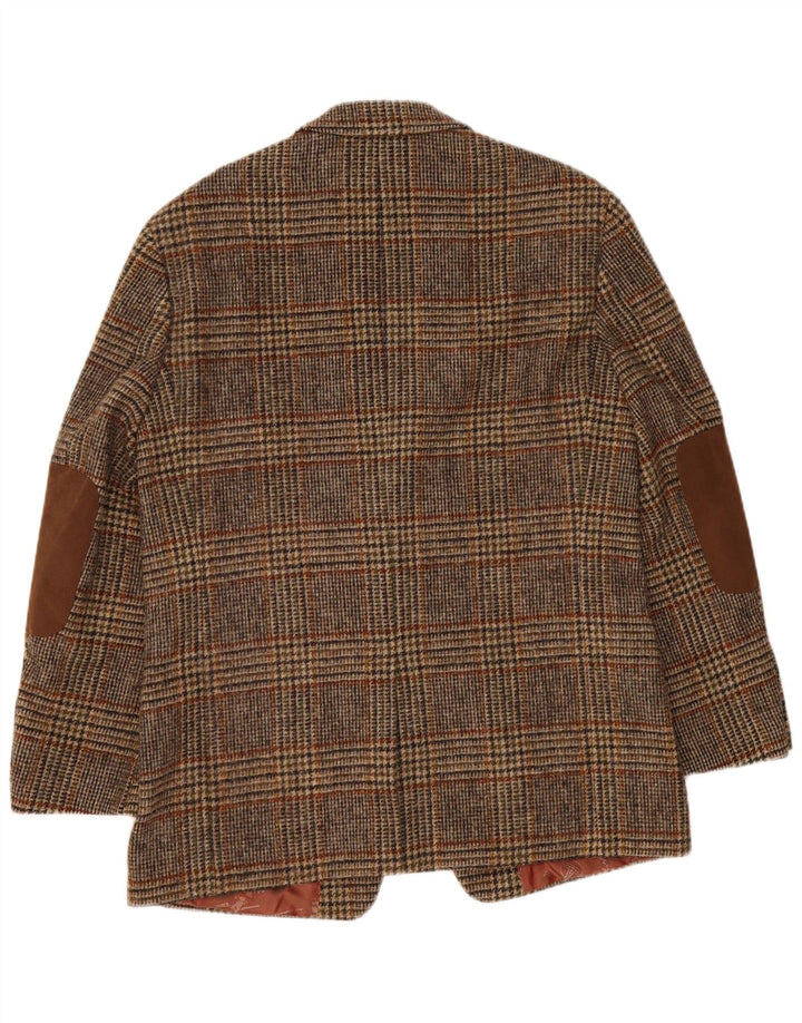 Harris Tweed muški sako sa 2 gumba IT 52 XL smeđa karirana vuna